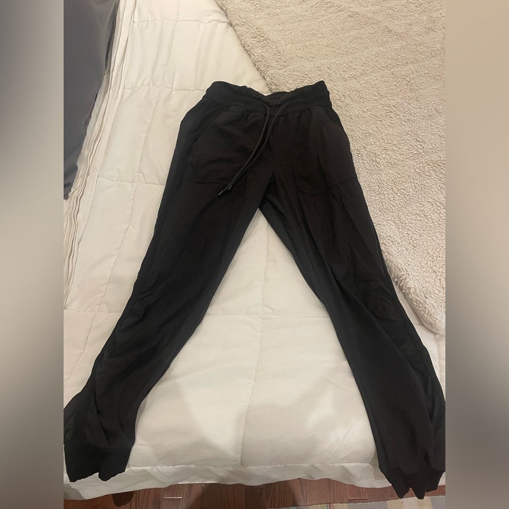 Black jogger pants, lululemon